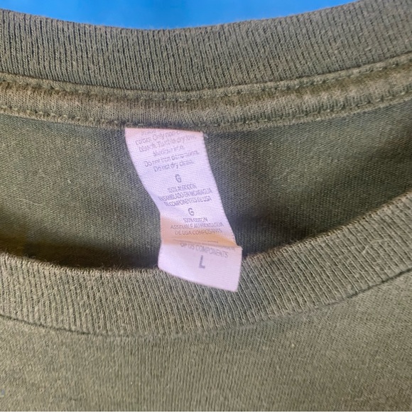 LOVE YOURZ I DONT NEED U GREEN GRAPHIC SHORT SLEEVE T SHIRT - SZ L - Picture 3 of 4